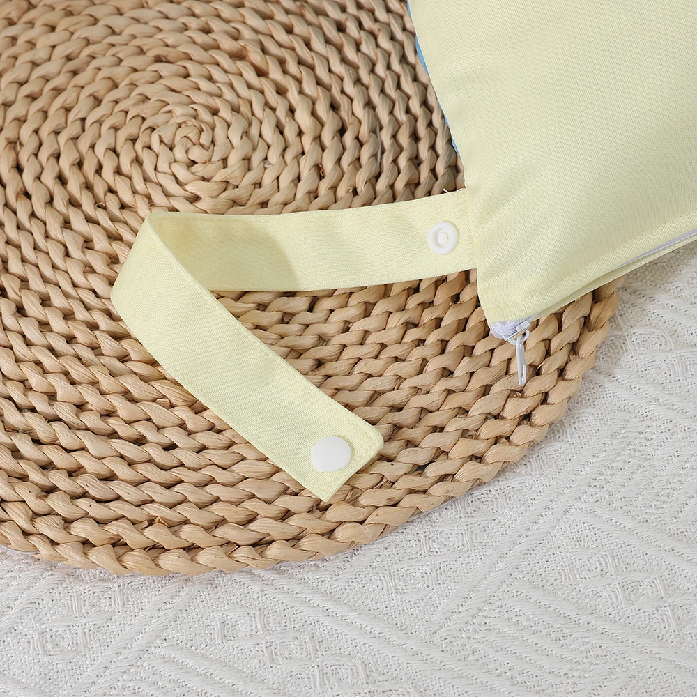 BIAI 25*35cm Wet Storage Bag Washable Diaper Nappy Bag Waterproof Beach Bag Double Pocket with Zippers Travel Makeup Storage Bag