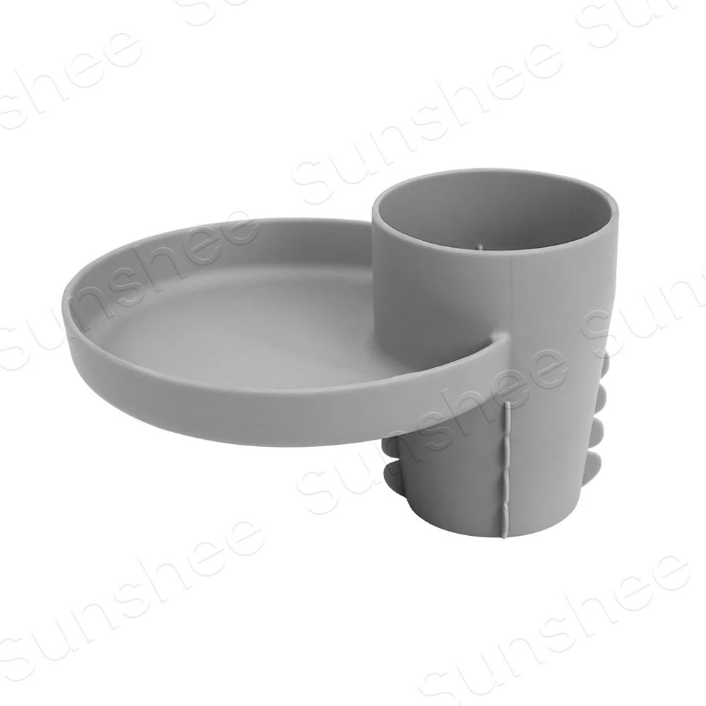 Kids Travel Tray Kit - Easily Expands Cup Holder into 360° Cup & Travel Tray for Kids Car Seat, Booster, and Stroller