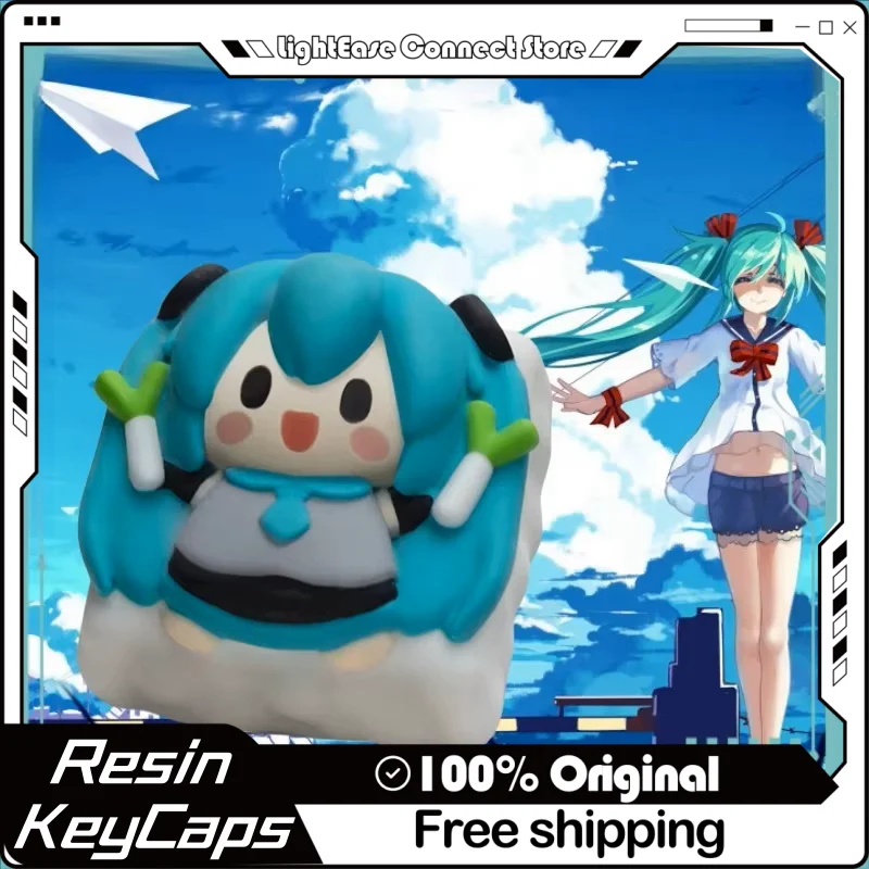 vocaloid-miku-animacao-tema-keycap-arte-resina-personalizado-keycap-personalizado-presente-teclado-mecanico-q-version-novo-1-pc