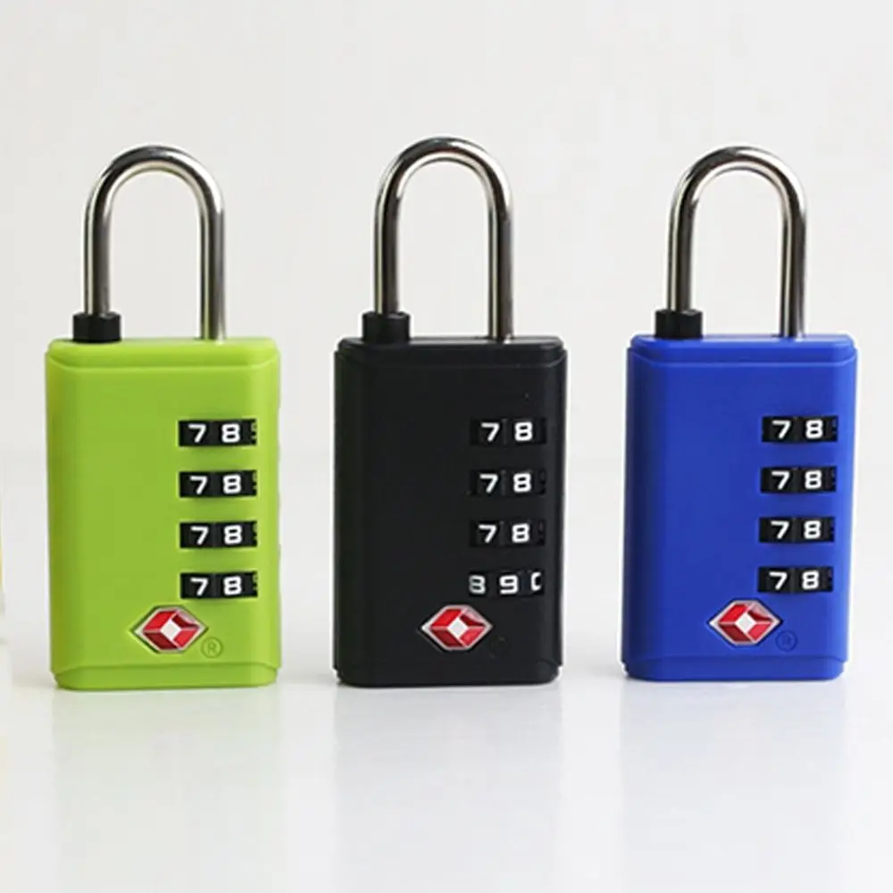 Portable TSA 4 Digit Combination Lock Padlock Anti-theft Suitcase Luggage Coded Lock Security Tool Customs Password Lock Travel