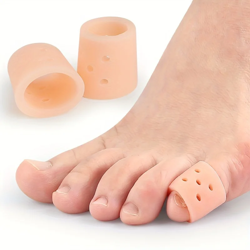[Silicone Toe Covers] Breathable Perforated Design | Soft Elastic Hand Washable Clamps for Running,Hiking,Skating,Dancing,Unisex