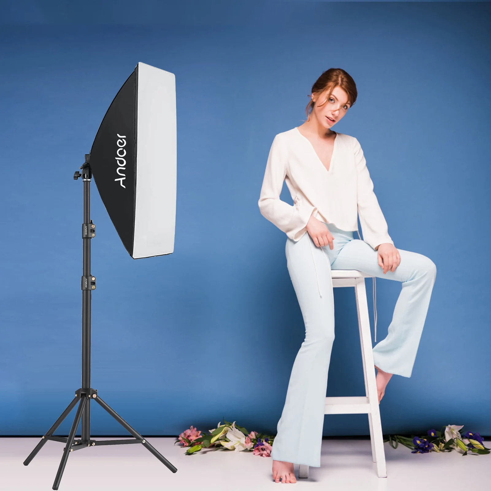 

Studio LED Light Kit 3000K-6000K LED Light Large Flexible Softbox Adjustable Metal Light Stand for Photography