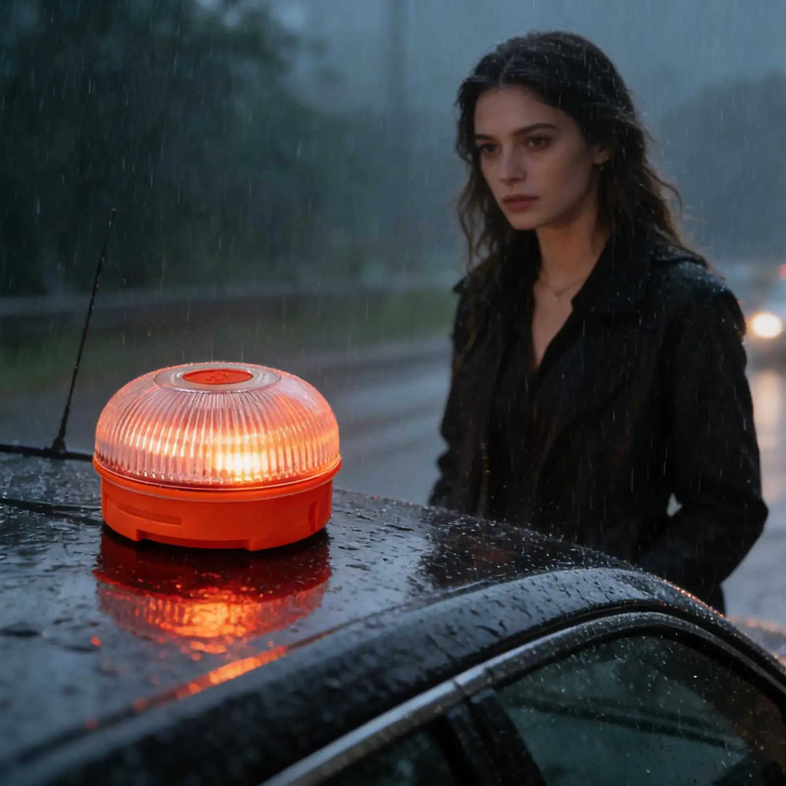 Car Warning Light Weatherproof Magnetic SOS Driving Safety Lamp Car Warning Safety Flashing Light For Vehicles Tractor Golf Cart