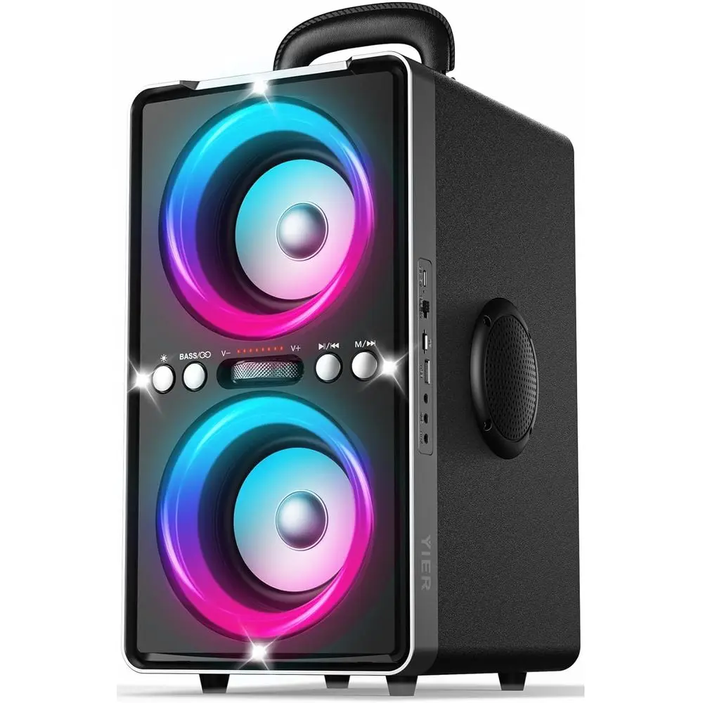

Bluetooth Speaker, 200W Peak Loud Stereo with Big Bass, 20H Playtime, TWS, ast Charging, Portable Handle, WirelLarge Boombox Boc