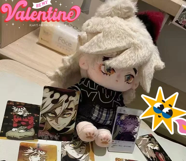 

20cm Anime Role Douma Handsome Plush Cosplay Soft Plush Doll Body Dress Up Cotton Stuffed Plushie Pillow Toys Xmas Gift