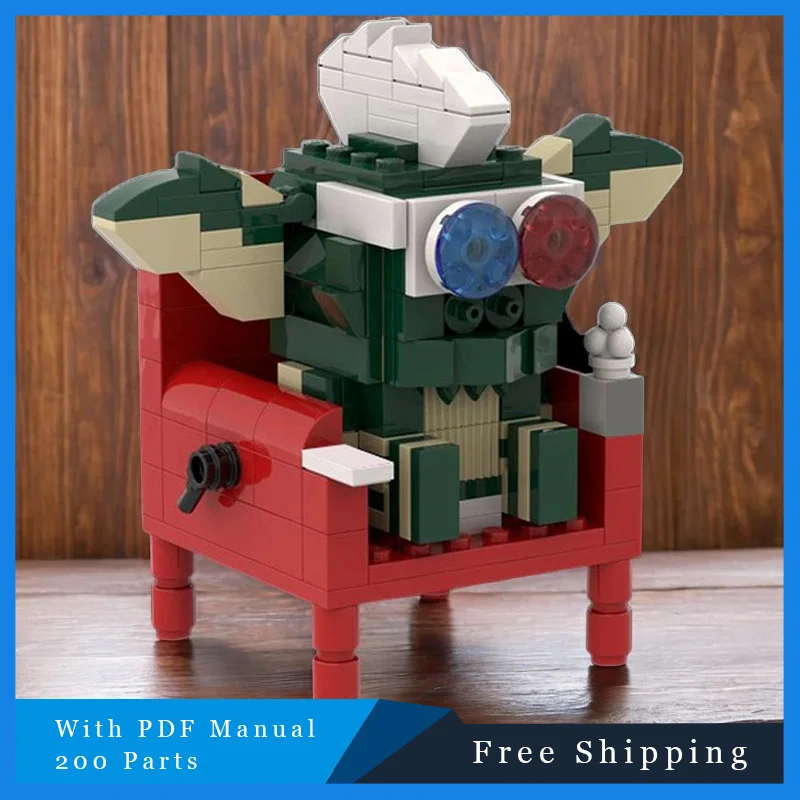 

200 деталей MOC, креативный зеленый эльф Brickheadz, кирпичи, подарки на Рождество, день рождения, сделай сам, образование, сборка, строительные блоки для мальчиков, игрушки