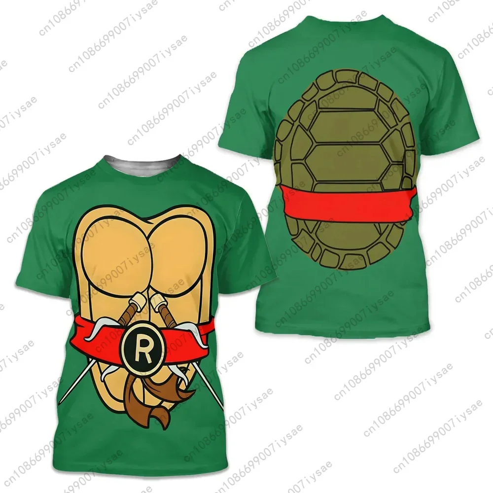 3d Printed Plus-size Adult Kids Halloween Teenage Mutant Ninja Turtles Cosplay Sports Quick-drying Breathable T-shirt