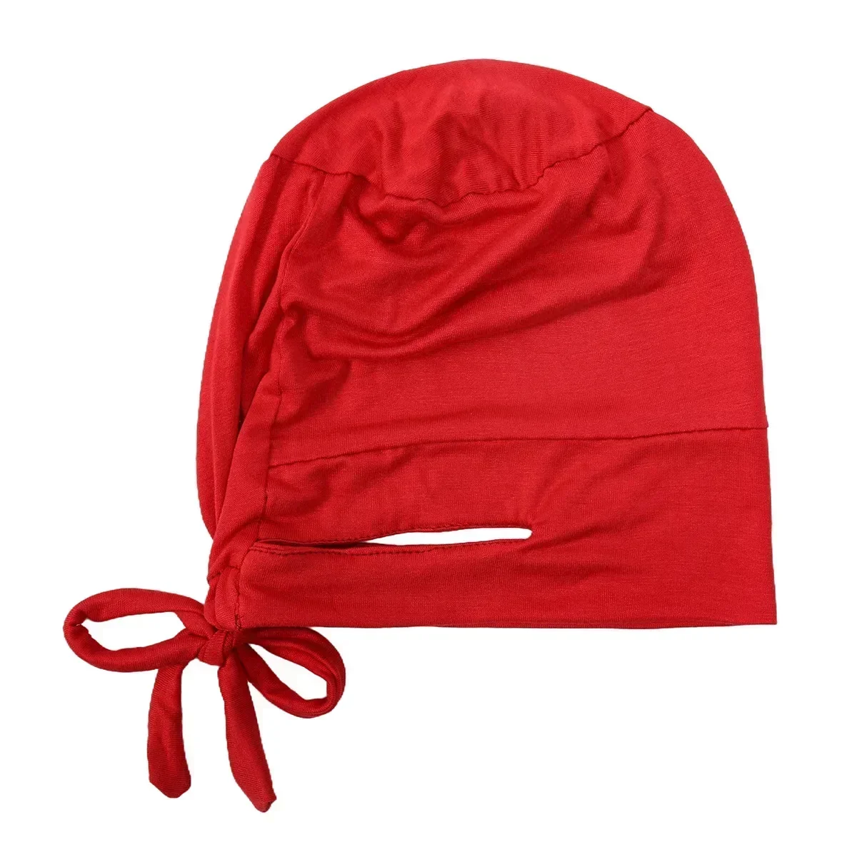 Women Hijab Islamic Under Scarf Ready Solid Color Undercap with Ear Hole Chemo Cap Bandanas Underscarf for Hijabs Beanies Bonnet