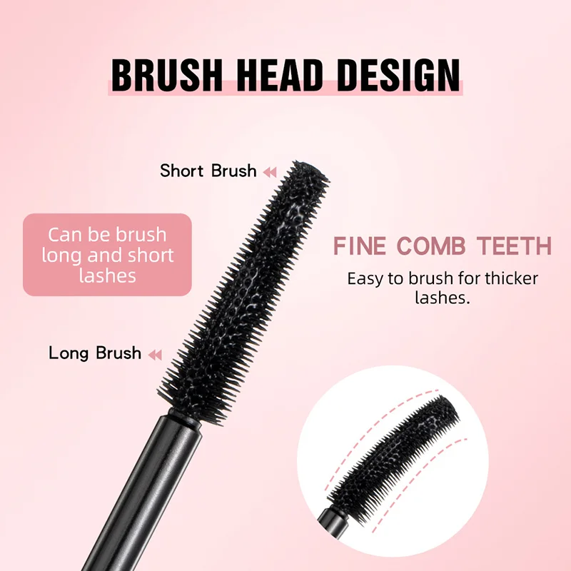 Nuovo Curling Mascara nero impermeabile secchezza ciglia pennello testa Design allungamento ciglia spesse donne cosmetici di bellezza