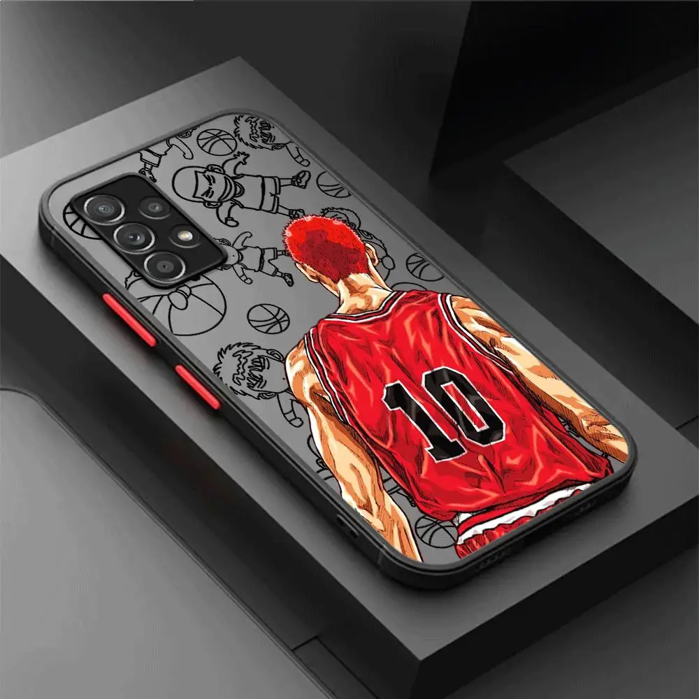 Cute Cartoon Slam Dunk Phone Case for Samsung Galaxy A52 A72 A12 A13 A21s A22 A23 A24 A33 A34 A51 A53 A54 A70 A72 A73 5G Cover