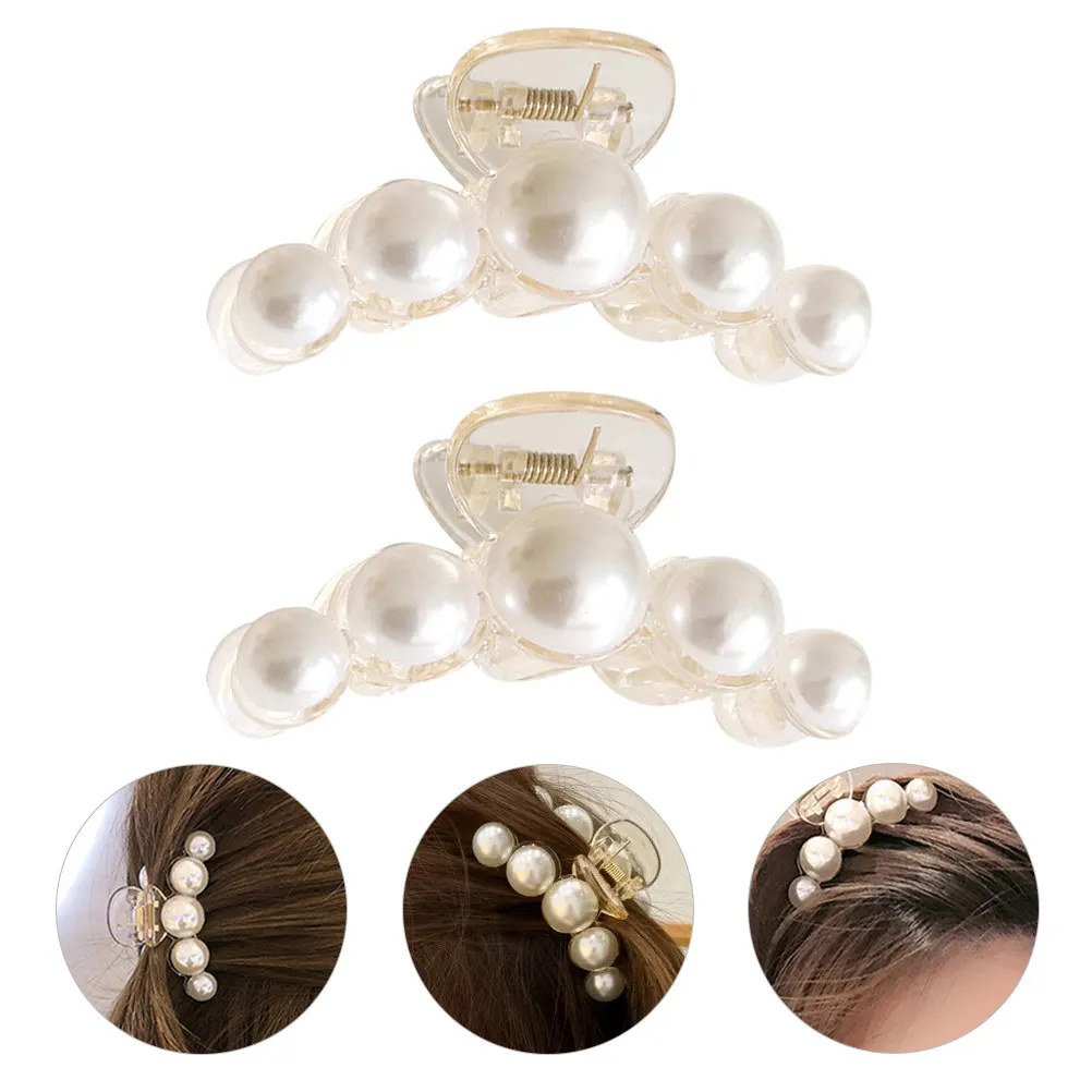 

2Pcs Pearl Hair Clips Premium Creative Hairpin for Holiday Work Daily Wear Women Hair Accessories Hairpin Creative Barrette