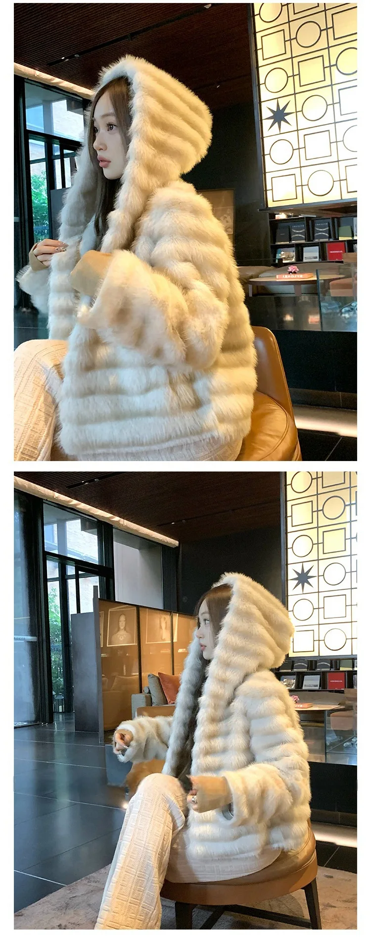 Nepbontjassen Vrouwen Met Capuchon Volledige Mouw Korte Jas Dikke Warme Y2k Streetwear Overjas Jassen Werk Bovenkleding 2025, Herfst Winter