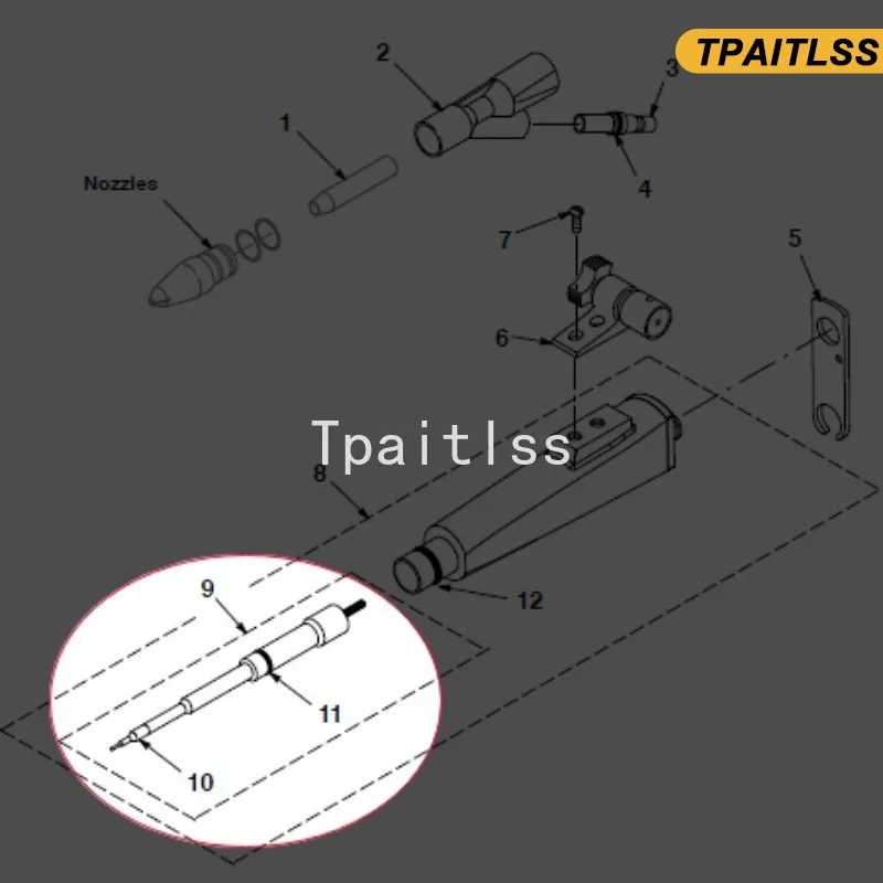 Imagem -06 - Nordson Pistolas Automáticas de Pulverização em pó Resistor Holder Service Kit para Versa-spray ii Substituição Completa Peças Sobressalentes 134376