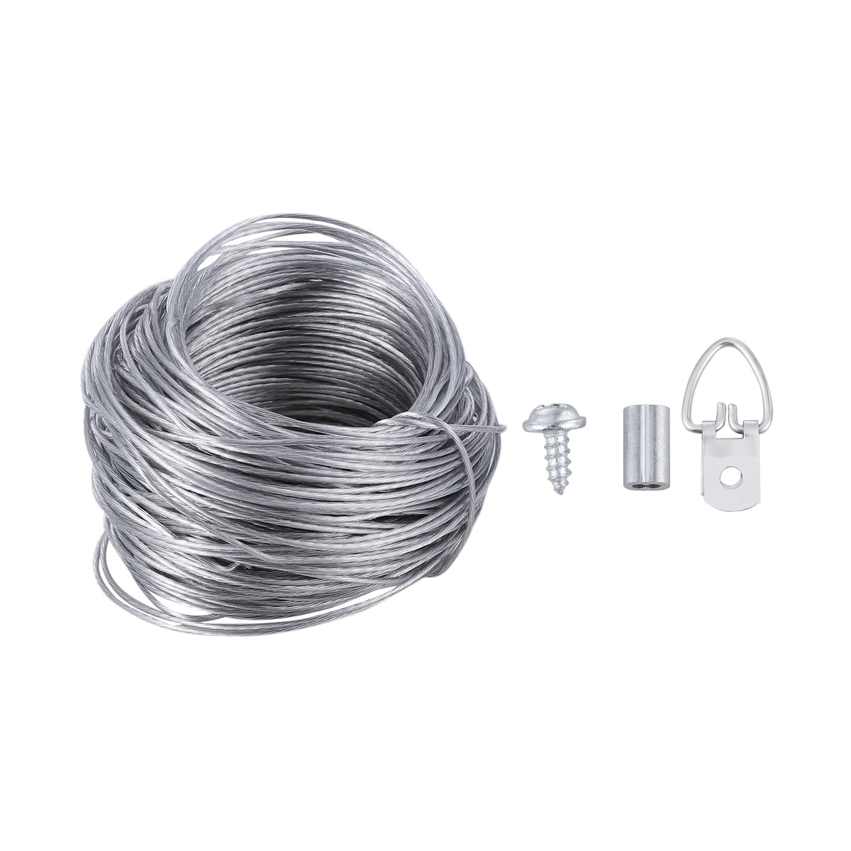 

30 .5M Wire Rope Hook Set Rust Resistant Picture Hanging Hanger Photo Frame School Decor Kit