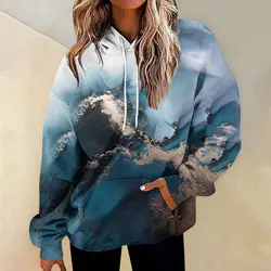 Autumn Marble Gradient 3D Print Hoodies Men Women Fashion Casual Sweatshirts Oversized Hoodie Pullovers Tracksuit Clothing