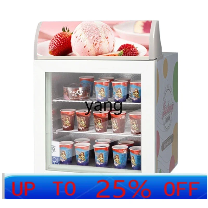CX Commercial Vertical Ice Cream Ice Cream Display Cabinet Small Frozen Sample Glass Door Multi-Model