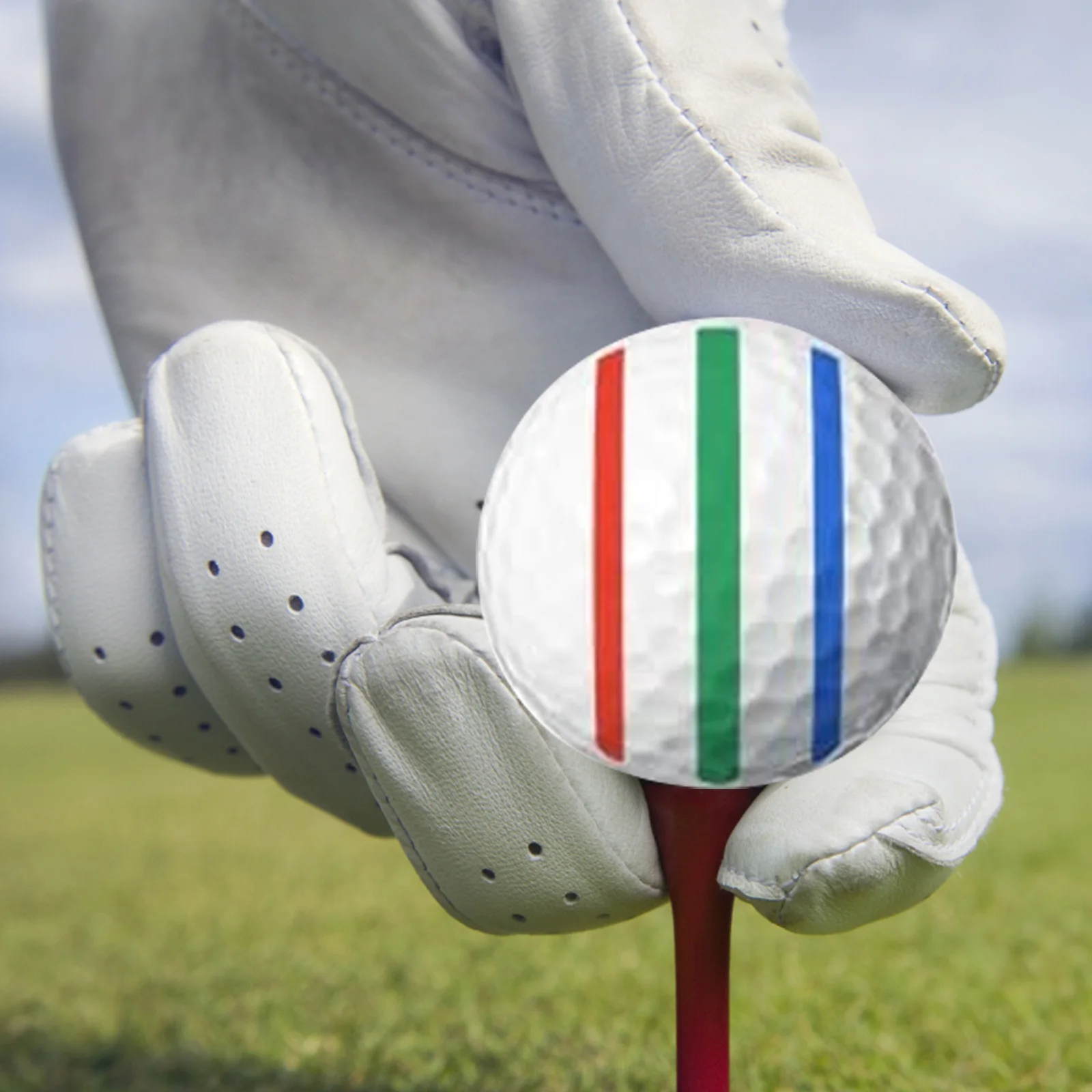 

1 set Golf Ball Marker Set Multicolor Drawing Tools Lightweight Durable For Alignment Professional Golfing Supplies Red Blue