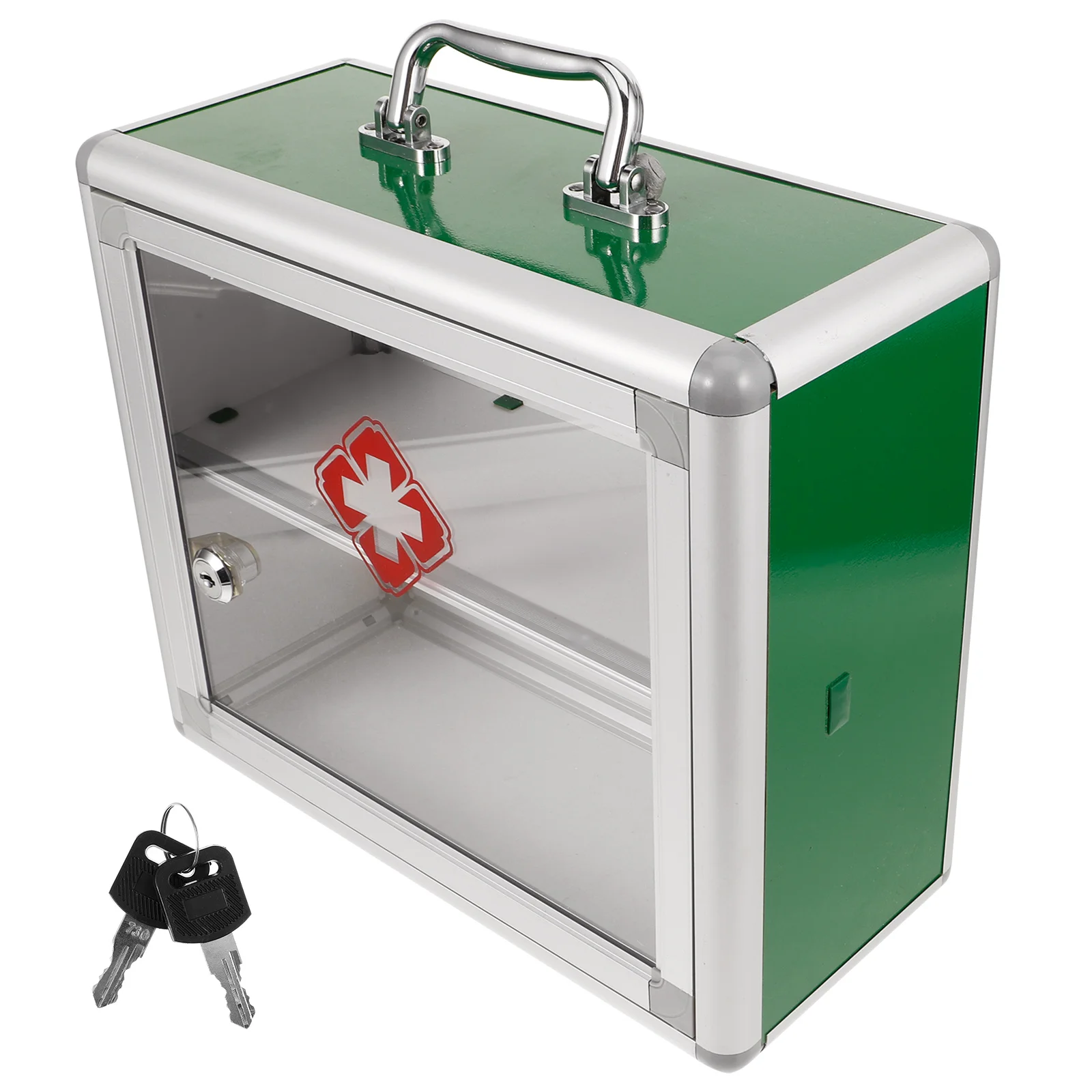 Medicine Cabinet Organizer First Aid Wall Mounted Public Secure Metal Cabinet (S) household first aid case