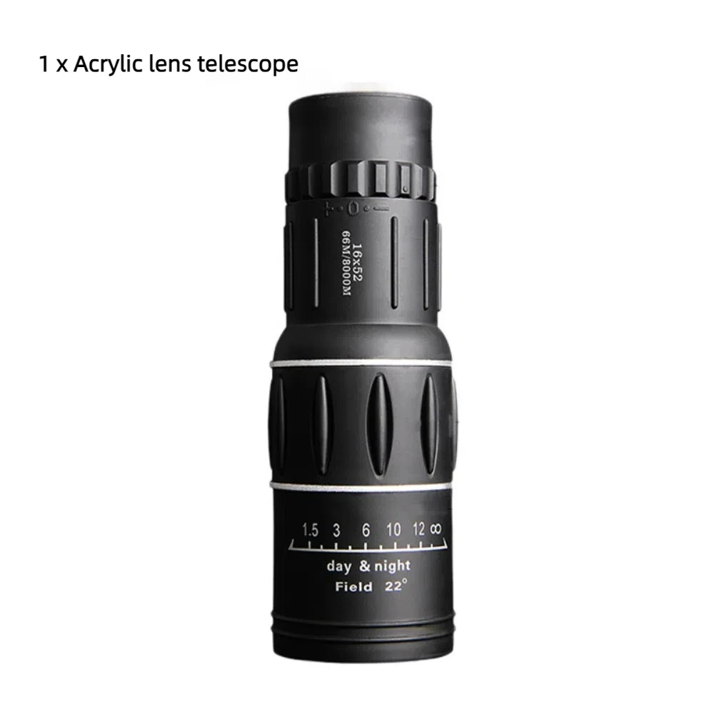 

New 16x52 Monocular Telescope High-Power High Magnification HD Zoom Scope Long Range Dual Focus Night Spyglass Telescope Outdoor