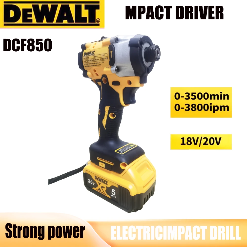 

Original DEWALT DCF850 screwdriver brushless cordless, powerful, continuously variable transmission, MPACT DRIVER，