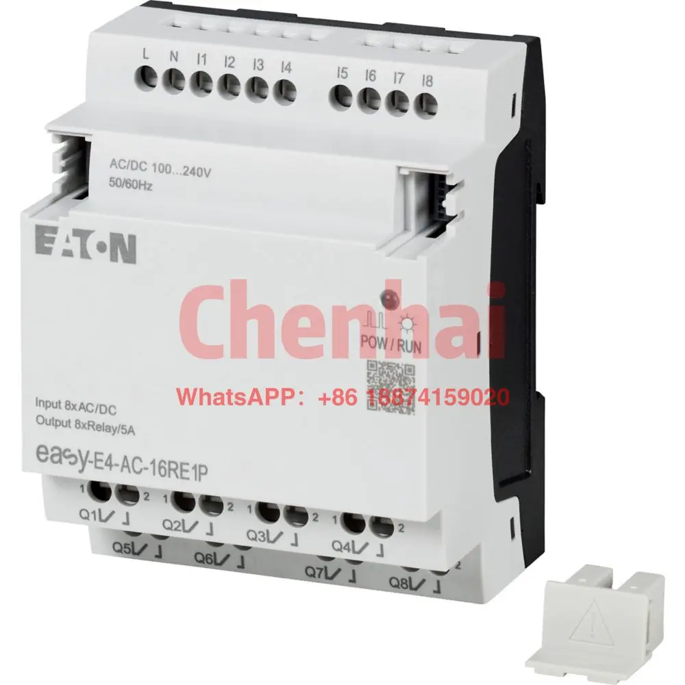 

EasyE4 CPU, 8DI(4AI)4RO, источник питания 12/24V DC или 24V AC, с экраном дисплея, клавиатурой, интерфейсом Ethernet