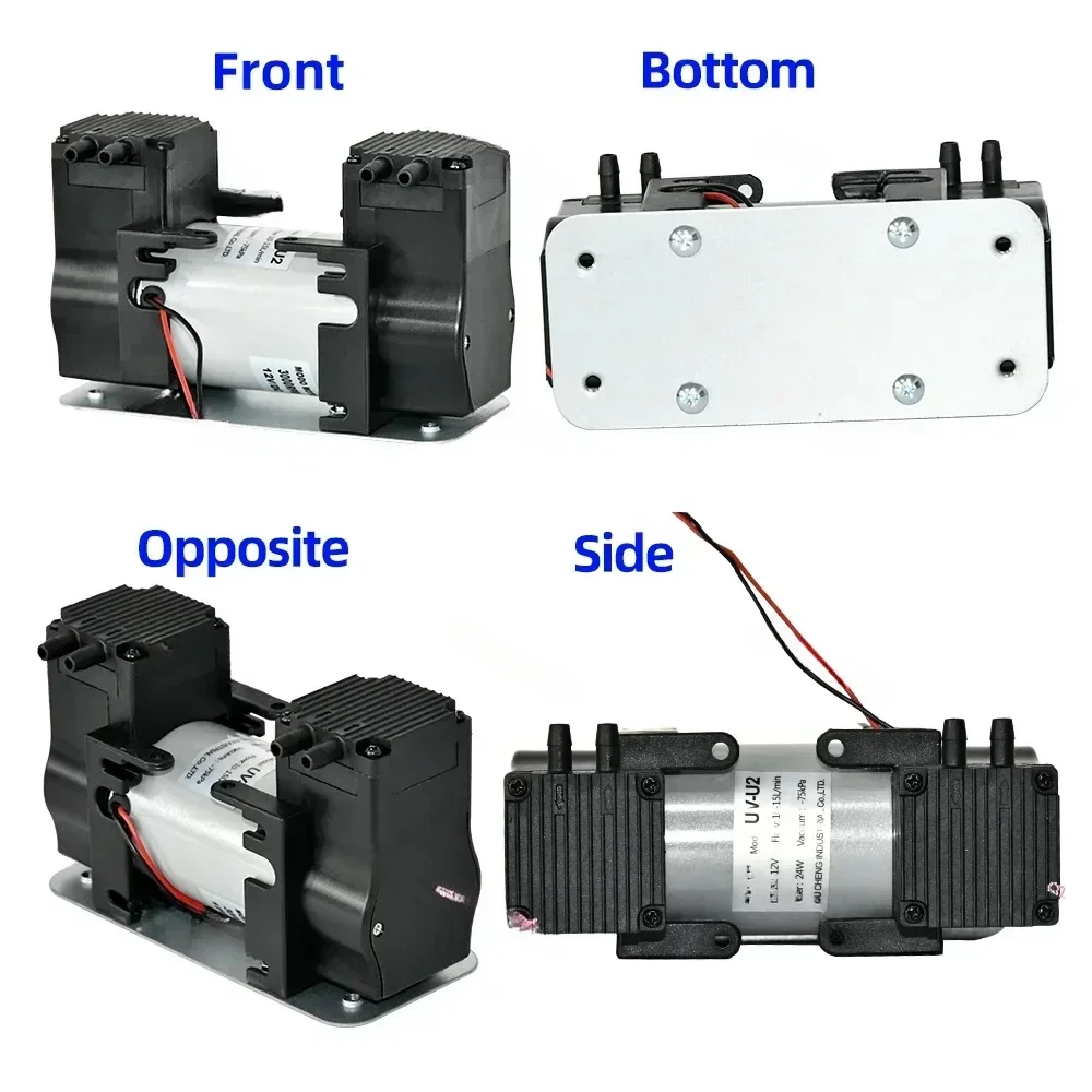 for UV-U2 12V 24W 10-15l/min -85kpa Industrial Mini Electric Oil-free 12v Air Pump Miniature Vacuum Pump