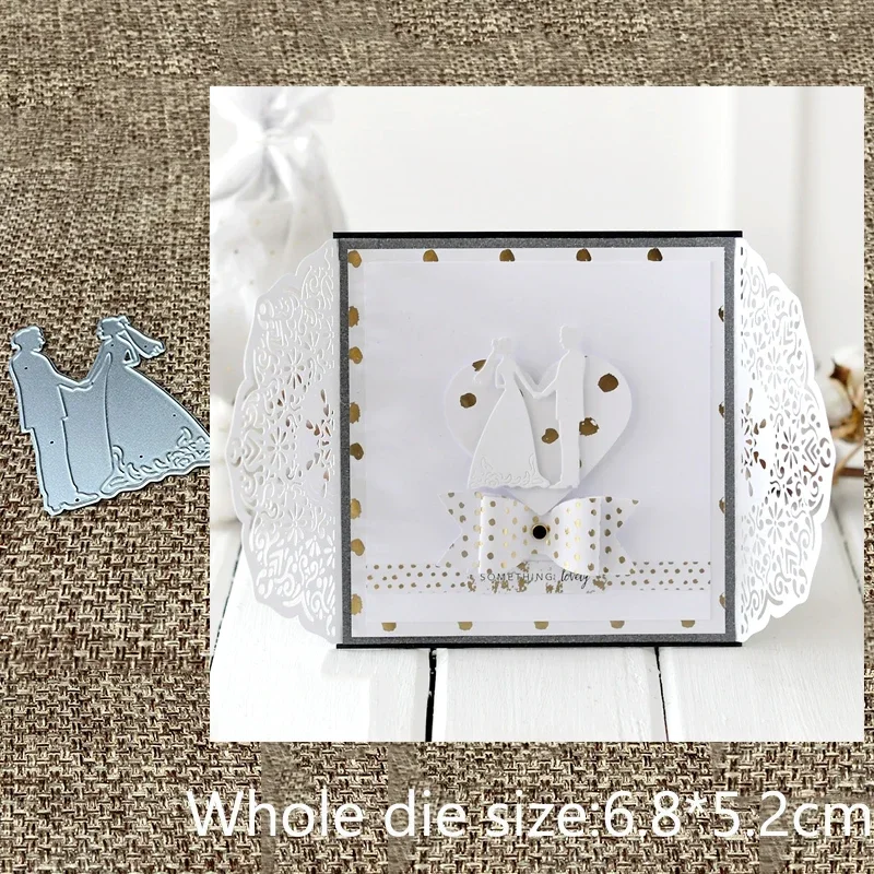 

XLDesign Craft Metal stencil mold Cutting Die Wedding Bride and Groom scrapbook die cut Album Paper Card Craft Embossing