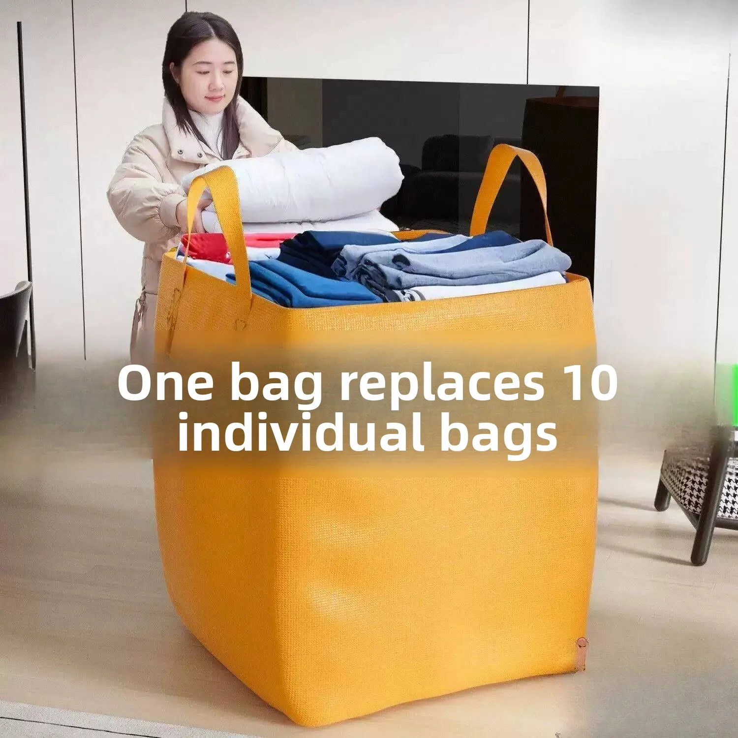 Thickened Woven Moving Packing Bag Student Transit Luggage Storage Box Bag Organizer Essential Tool for Moving And Traveling