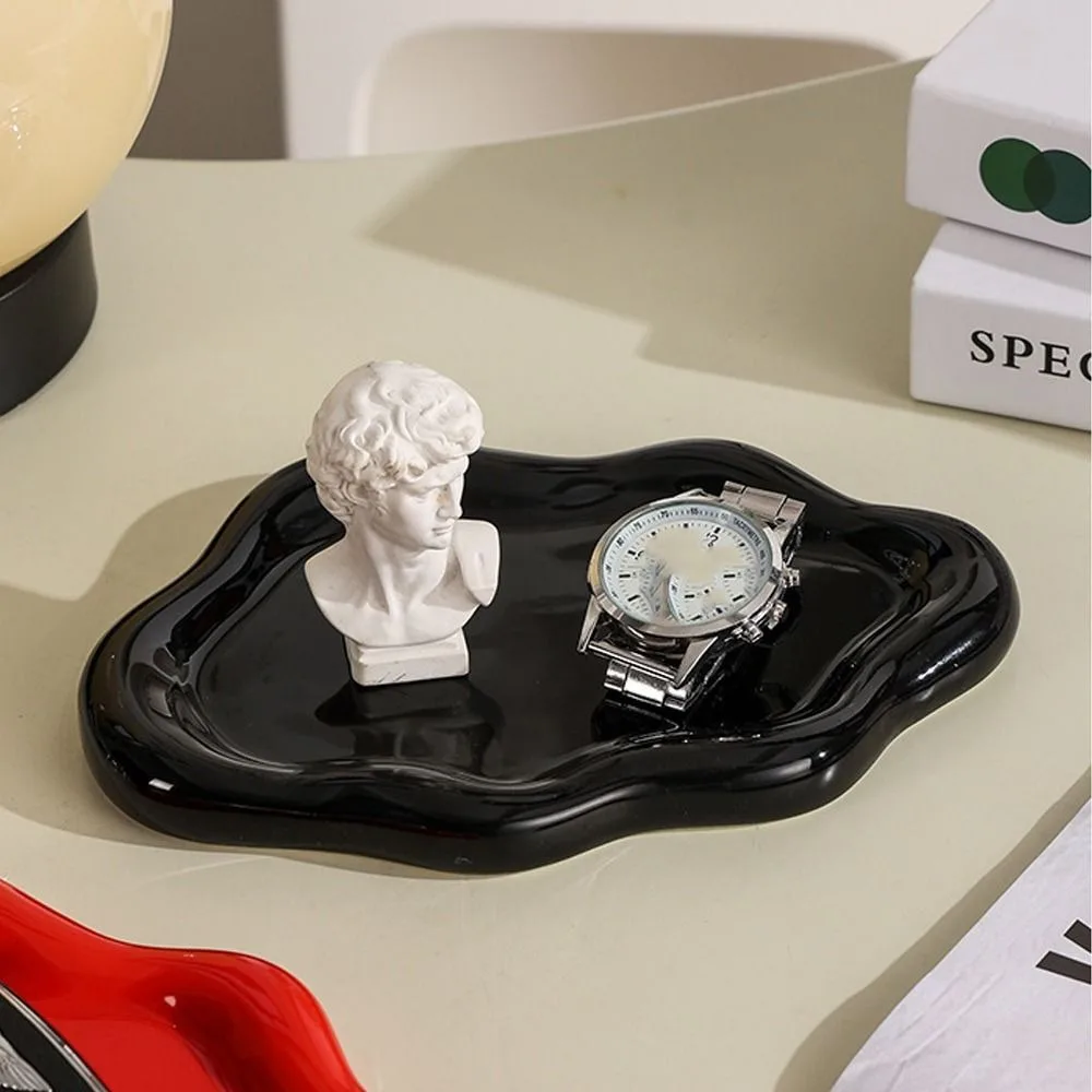 

Perfumes Arrangement Ceramic Cloud Jewelry Tray Stylish Plating Trinket Tray Elegant Jewelry Display Dish Aesthetic Gift