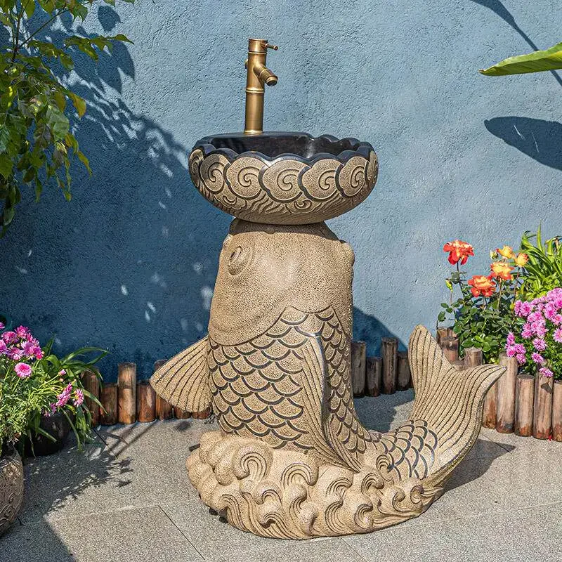 Outdoor wash  Pillar  Villa Garden integrated floor wash  Outdoor pool Basin Courtyard wash basin