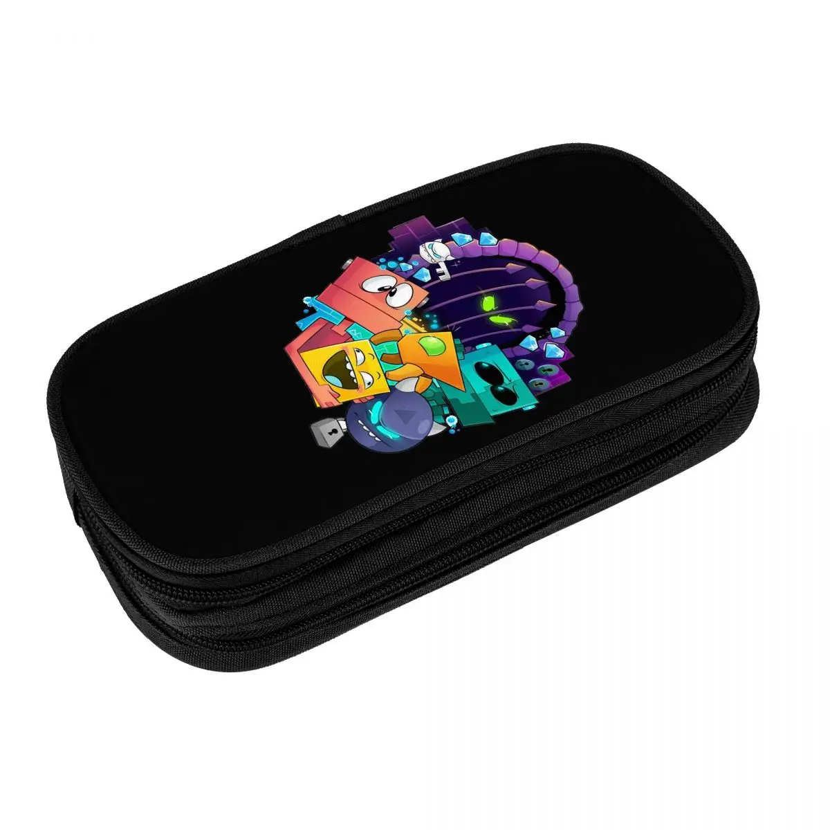 Astuccio per matite retrò geometria Dash Pencil Box videogioco torna a scuola astucci per matite studenti Zipper Printed School Supplies