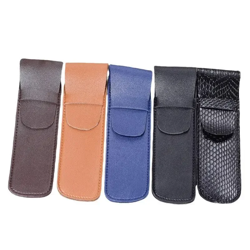 Vintage Frosted PU Leather Flap Pen Case High-end Fountain P