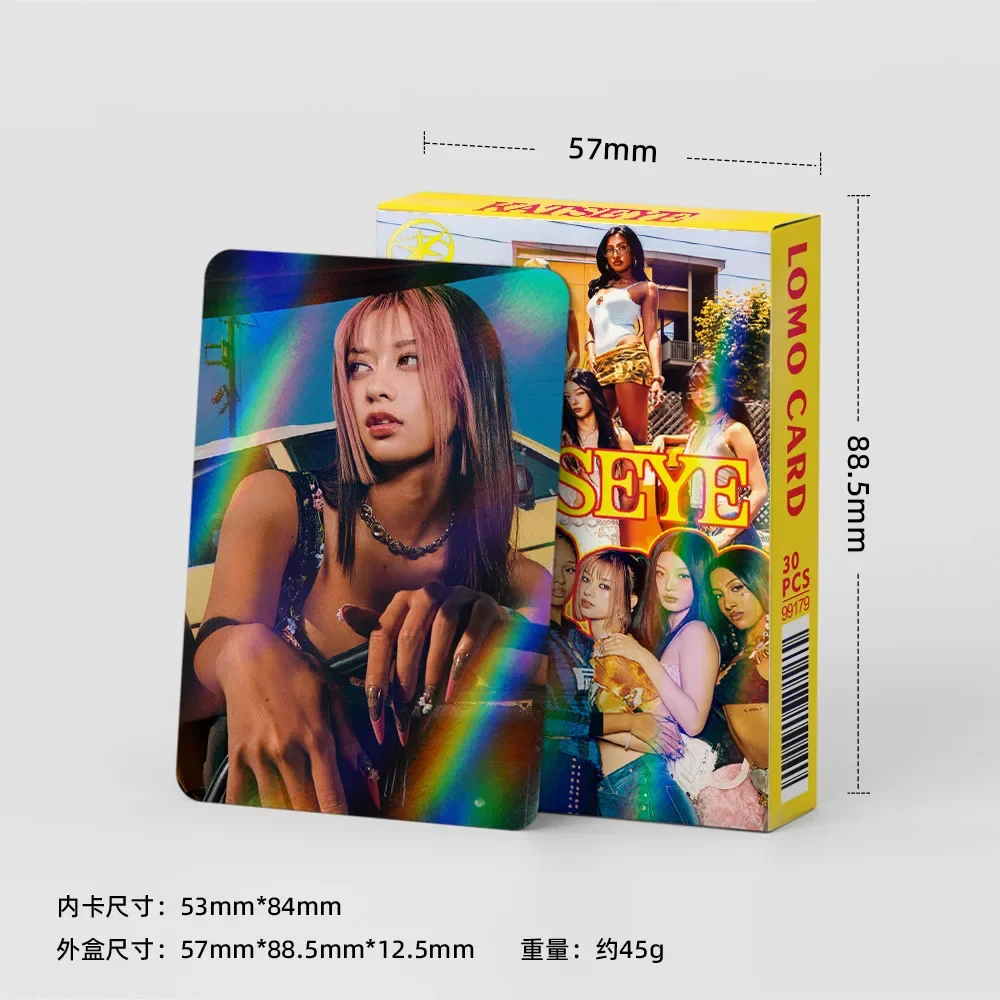30 قطعة من بطاقات Kpop Idol KATSEYE Laser Lomo سلسلة جديدة HD Printd Photocards MANON SOPHIA DANIELA LARA MEGAN YOONCHE هدايا المشجعين
