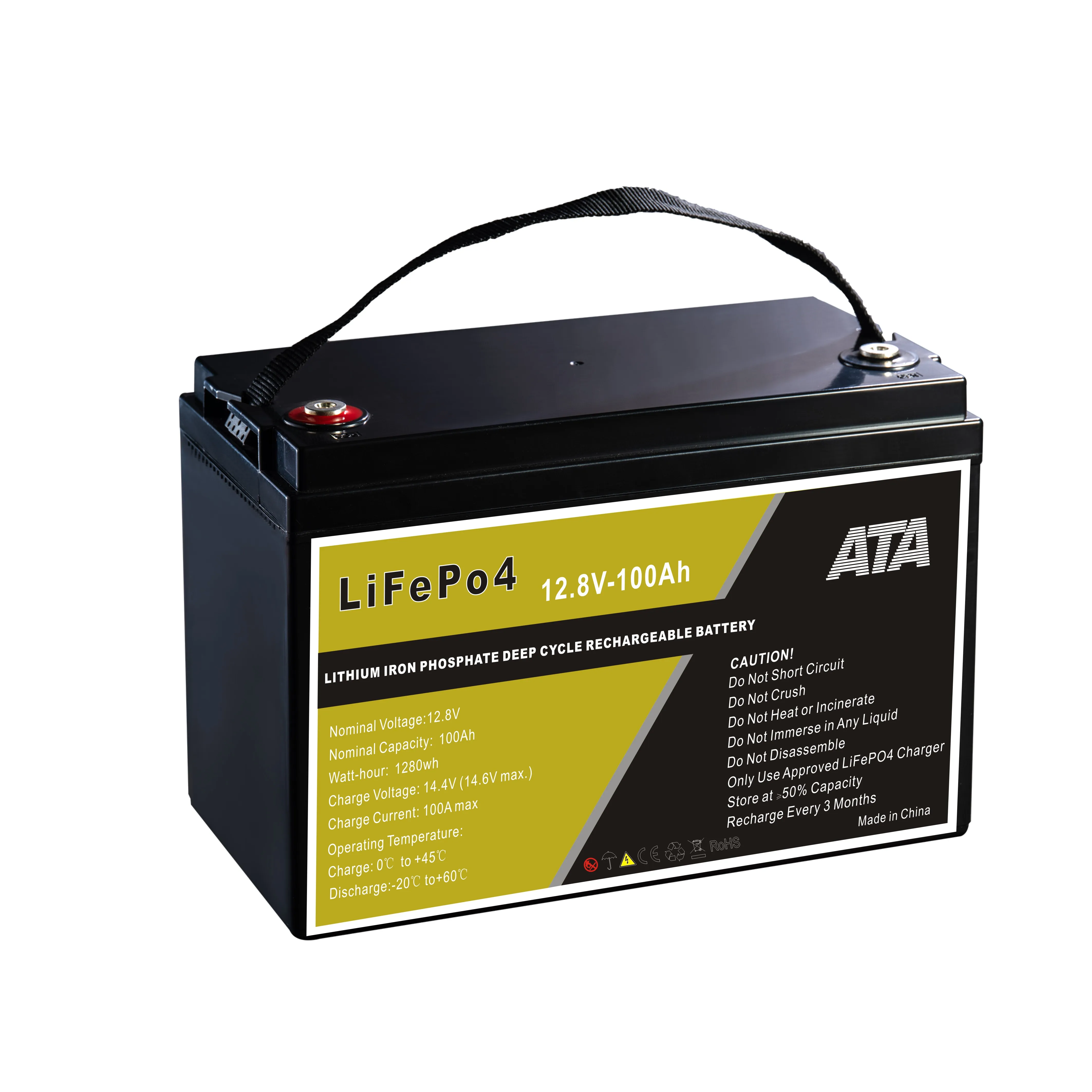 New product lithium motorcycle battery 12.8V 1600mAh motorbike starter CCA90 long cycle life