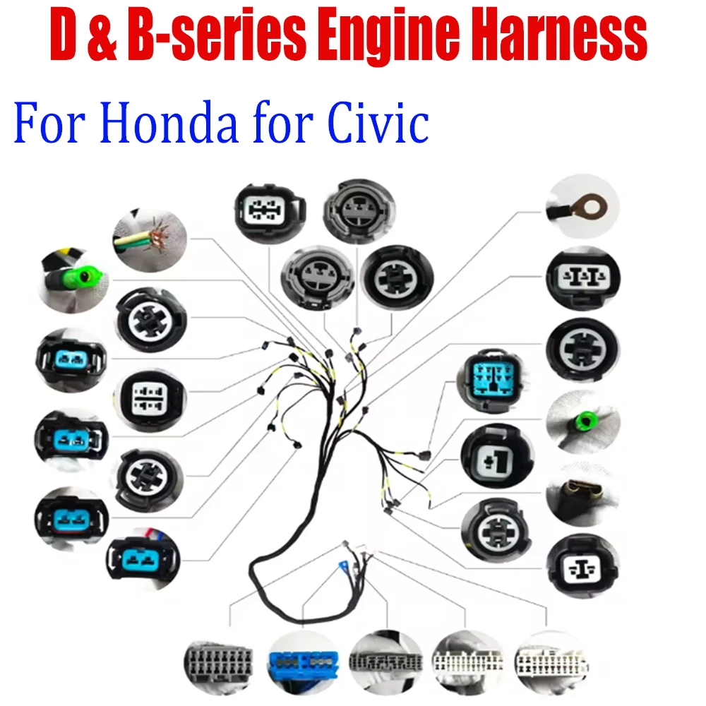 Engine Harness D & B-series Engine Harness CNCH-OBD2-1  Engine Harness For Honda Civic Integra B16 B18 D16 OBD2 Budget