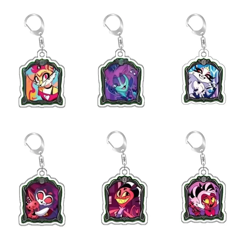 

For Hazbin HoteL Alastor Loona Vaggie Sir Pentious original Acrylic selfmade cute Cartoon Anime Keychain Pendant Toy gift 5cm