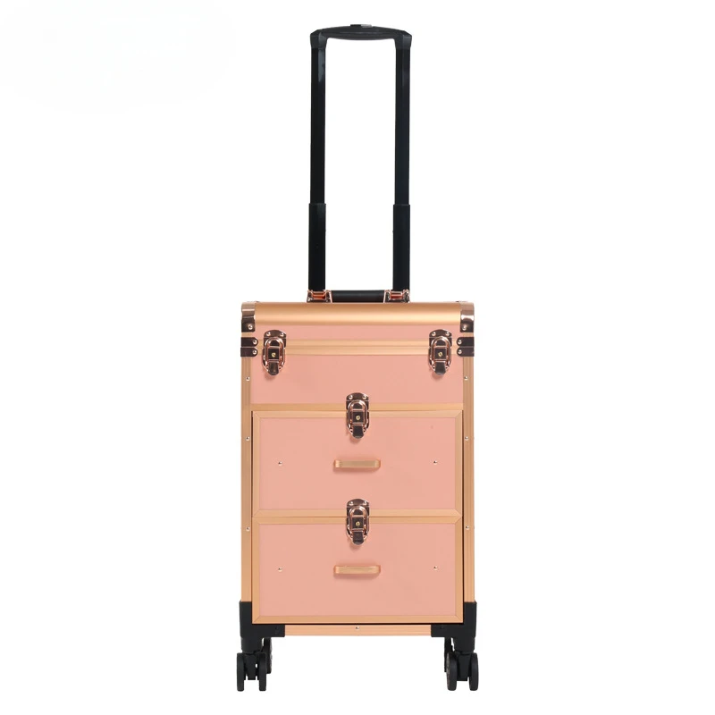 Special trolley case for makeup artist, pattern embroidery, nail art, beauty, beauty storage and  high-value box.