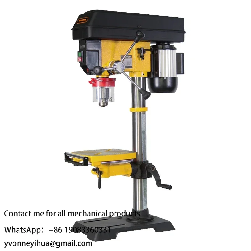 Electric Power 550W Bench Drill Woodworking 95cm Height Horizontal Drilling Press Machines with 16mm Chuck Adjustable Table Tilt