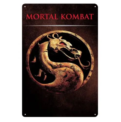 Mortal Kombat Movie Metal Poster Tin Sign 20x30cm