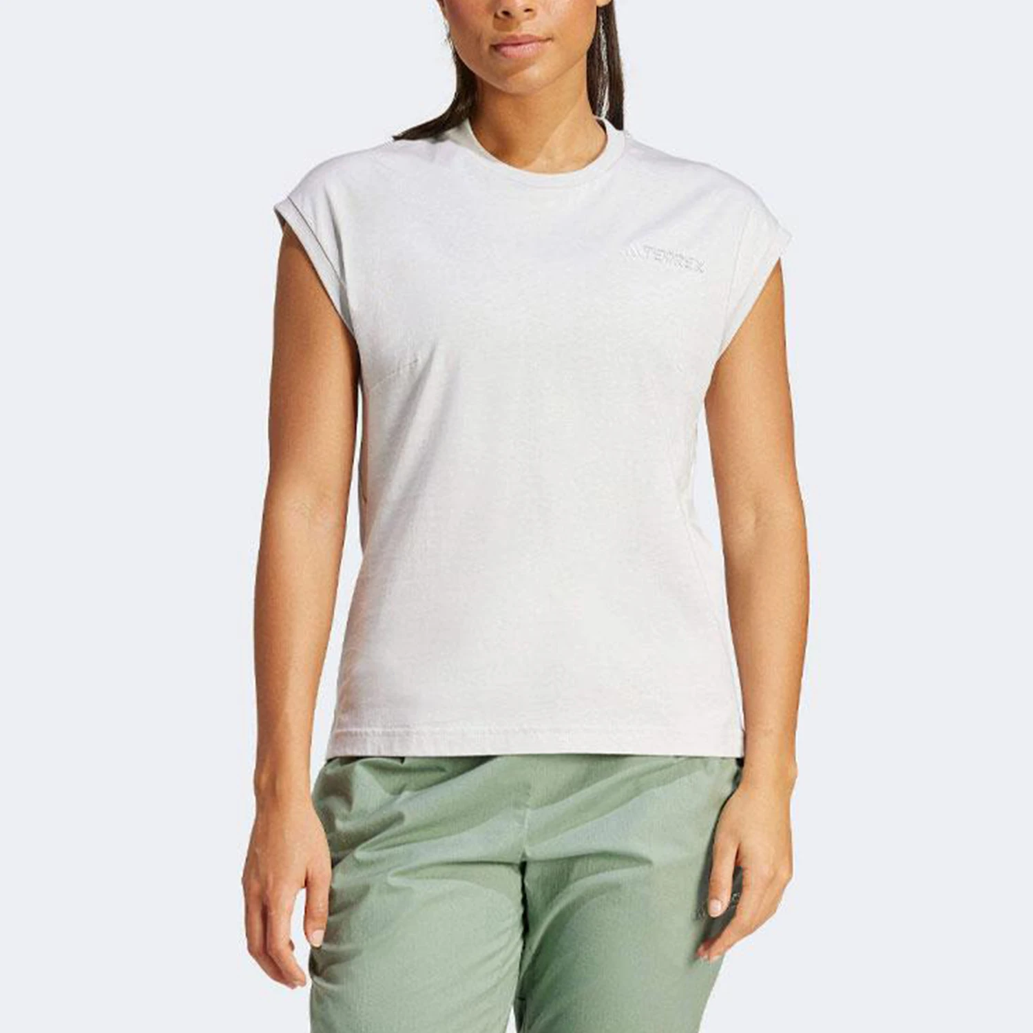 

Летняя женская свободная повседневная футболка-жилет Adidas Originals для занятий спортом на открытом воздухе IK9110