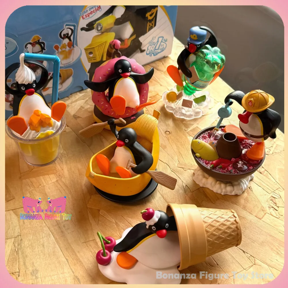 الأصلي X11 Pingu Gluttonous Goslings سلسلة صندوق أعمى صندوق غامض أنيمي الشكل البيض العمياء ديكور مجموعة عصرية هدايا مخصصة