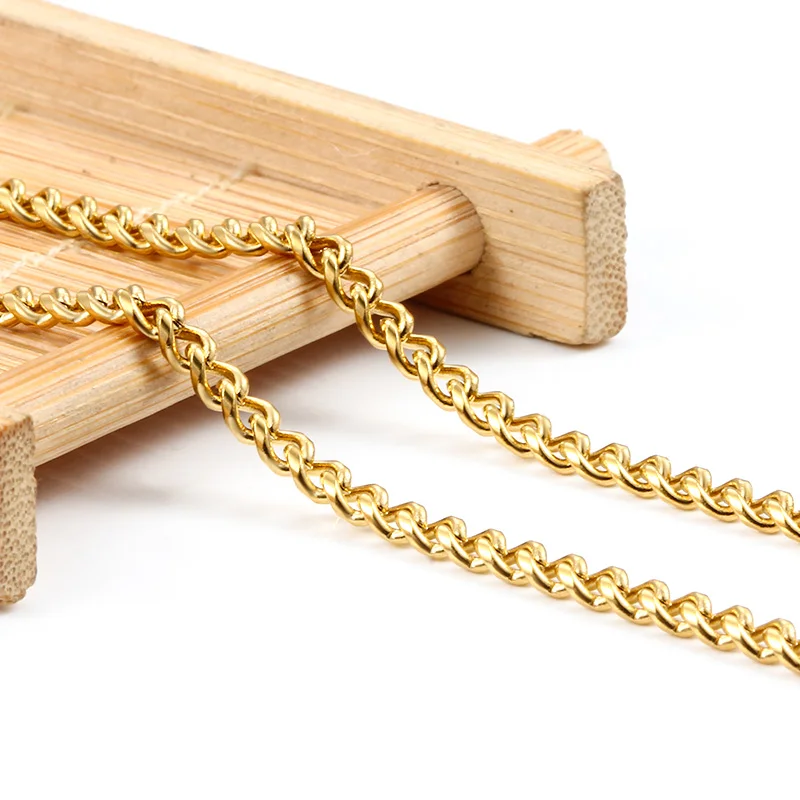 

1 Meters Stainless Steel Gold Chains For Women Bracelet Necklace Making Accessories Jewelry Making Materials DIY Accessories