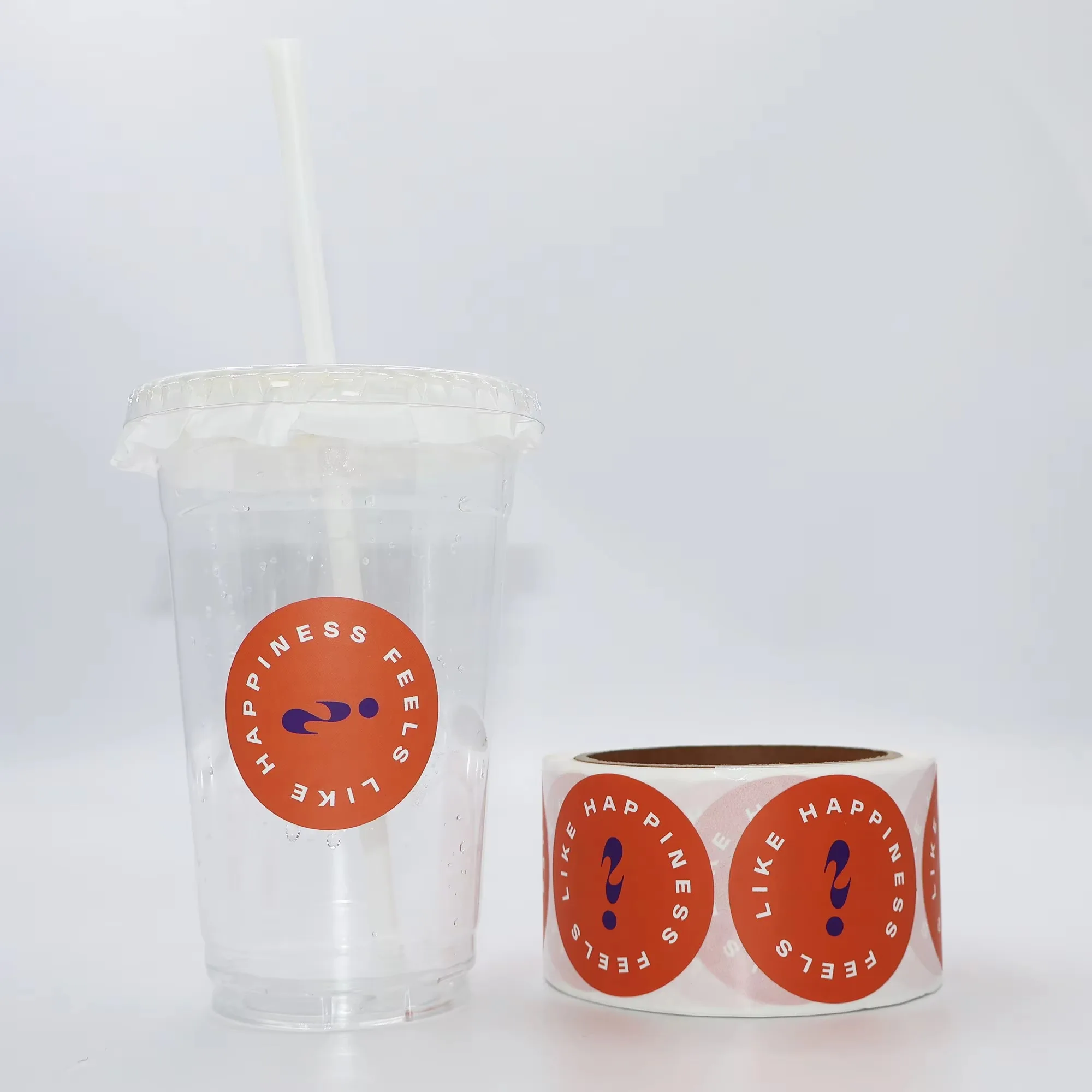 ملصقات شعار مستديرة مخصصة | لاصق فينيل مقاوم للماء | لفة ملصق ختم العلامة التجارية #3