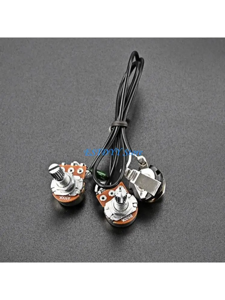 G6DE Single Coil Pickup 1V1T Guitar Wiring Harness 3/4 String Cigar Box Guitar Parts