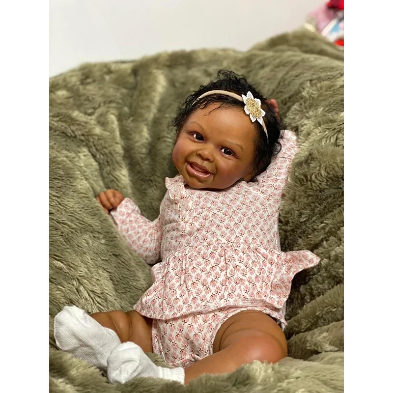 48CM Finished Reborn Baby Doll Harper with Rooted Hair Fresh Colors Kids Toys Real Baby Hand-designed Reborn Doll