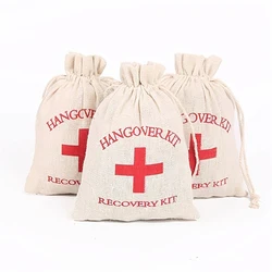 Bachelorette Party Favor Cotton Hangover Kit Bags Bridesmaid Wedding Hangovers Bag Guests Gift