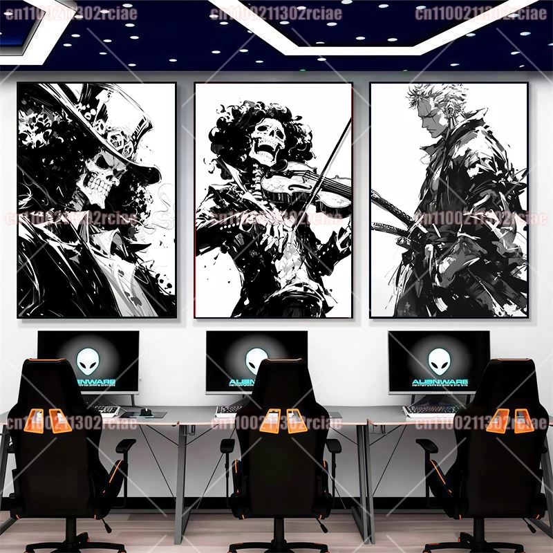 One Piece Luffy Zoro Trafalgar Law Kaido Ace Kozuki Oden Sabo Poster Wajib Dimiliki Lukisan Kanvas Tanpa Bingkai Hadiah Dekorasi Pesta