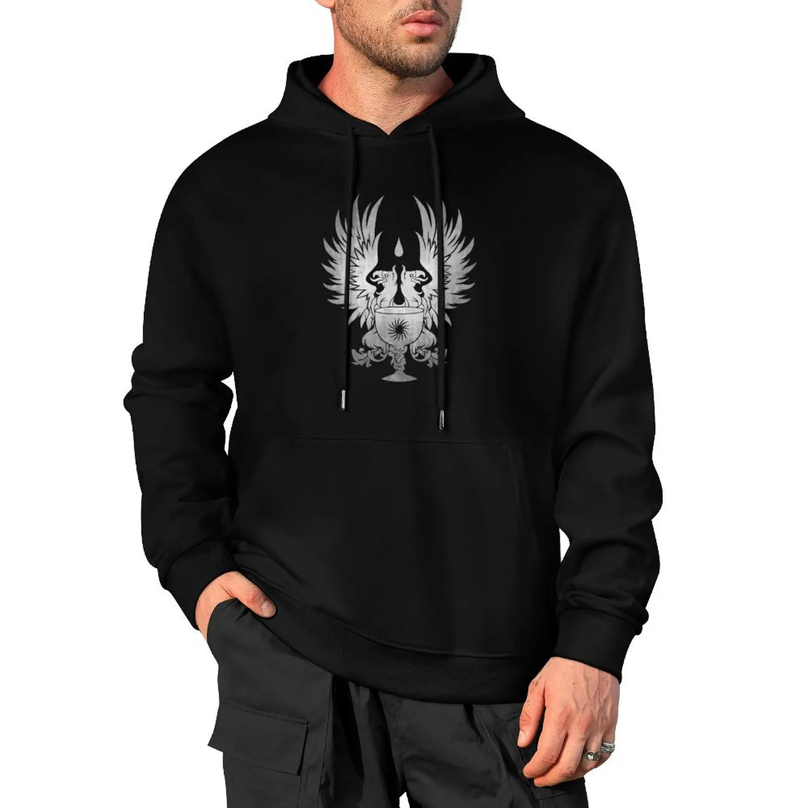 

Dragon Age: Grey Warden Silver Pullover Hoodie men's winter sweater men's autumn clothes men's sweat-shirt set pullover