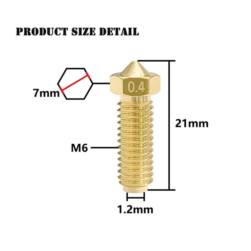 20PCS Barss Nozzles Kit For Kobra 2, 3D Printer 8PCS 0.4Mm And 3PCS 0.2Mm, 0.6Mm, 0.8Mm, 1.0Mm Nozzles Kit