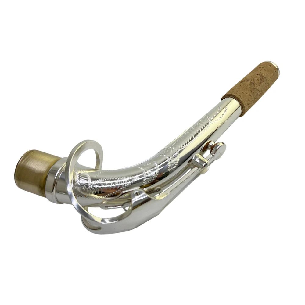 Alto saxophone with a curved neck, copper plated with silver and nickel, saxophone curved neck socket diameter 24.5mm